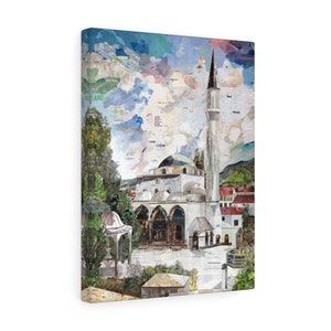 Begova Dzamija, Sarajevo, Bosnia, Quality Canvas Wall Art Print, Ready to Hang Wall Art Home Decor