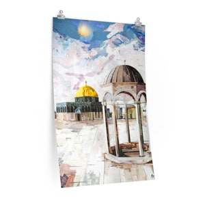 Palestine Poster, Dome of the Rock, Islamic Poster, Islamic Wall art, Islamic Gift