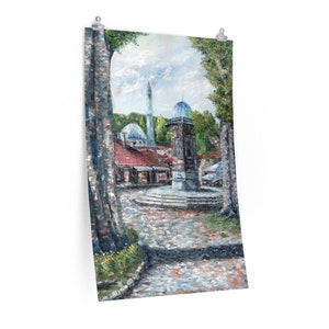 Sarajevo Poster, Bascarcija, Bosnian Poster, Bosnian Art, Sarajevo Art, Gift and Decor