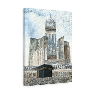 Kabaah During Hajj, Makkah, Quality Canvas Wall Art Print, Ready to Hang Wall Art Home Decor