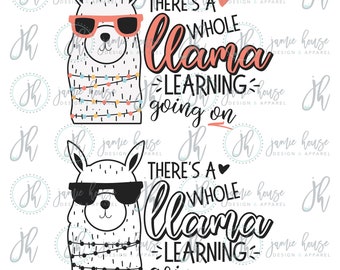 Download Teacher Llama Svg Etsy
