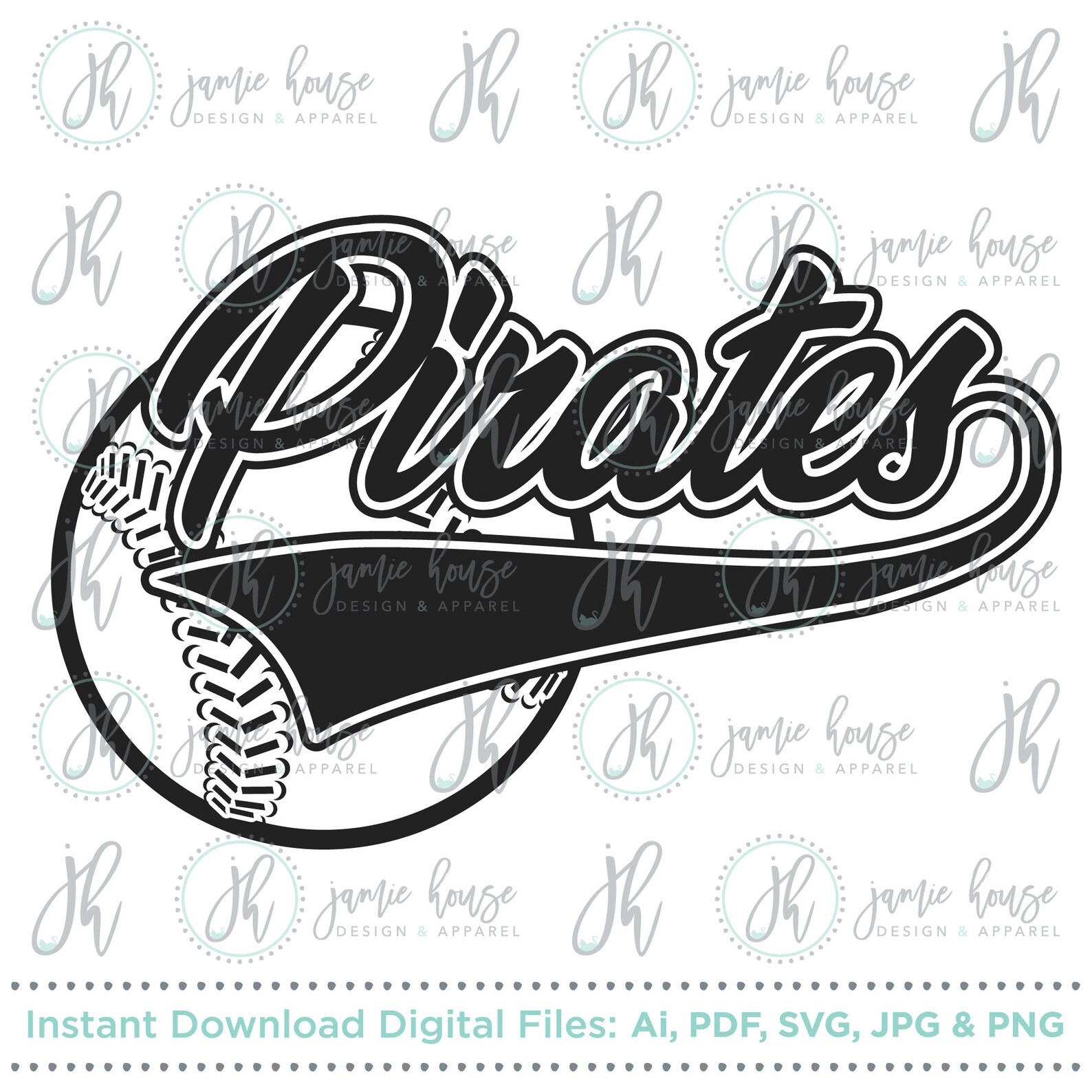 Pirates Baseball Pirates Softball SVG Cut File Vintage Etsy