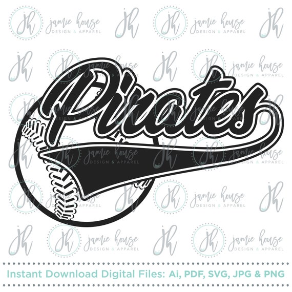 Download Pirates Baseball Pirates Softball Svg Cut File Vintage Etsy