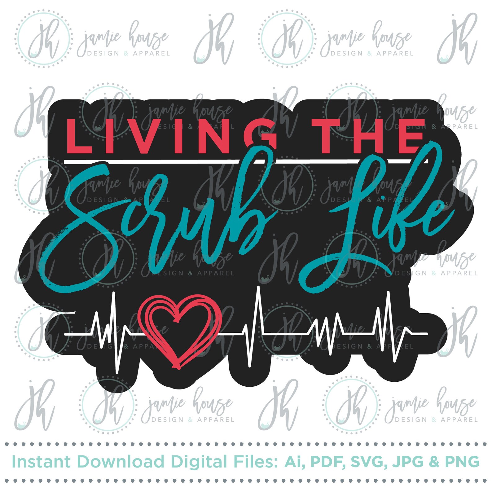 Living the Scrub Life SVG Cut File scrub Life Nurse Life Etsy