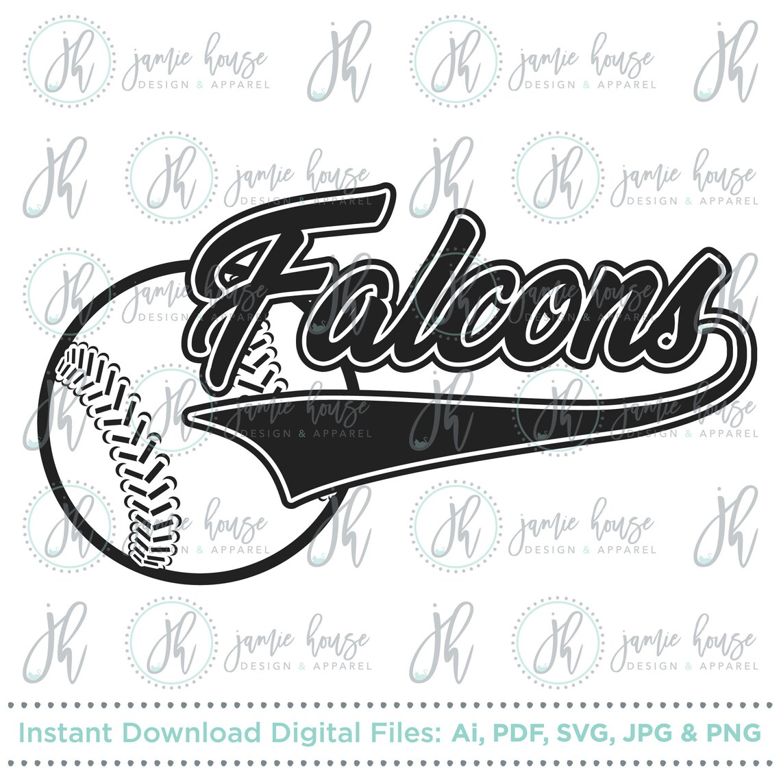 Falcons Baseball Falcons Softball SVG Cut File falcons Etsy