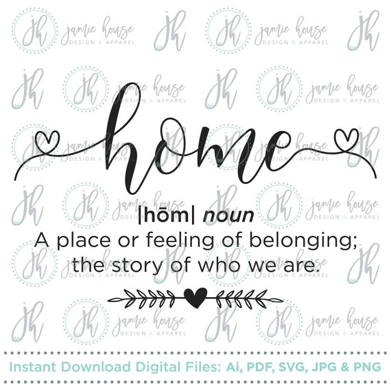 Download Home Definition Svg Cut File Home Love Vintage Rustic Etsy