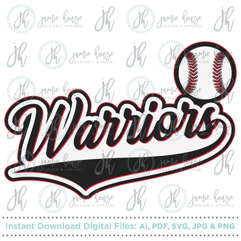 Download Warriors Baseball Stitches Warriors Softball SVG Cut File ...