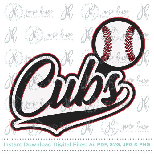 Cubs Baseball Cubs Softball SVG Cut File cubs Logo Cubs - Etsy