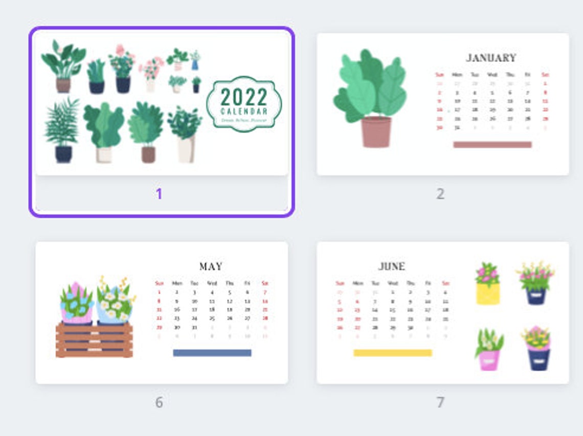 Plant Calendar 2022