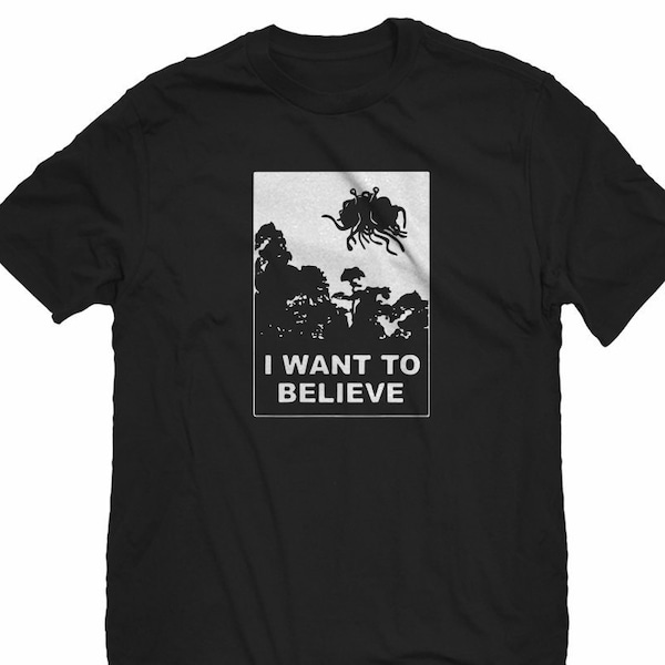 I Want to Believe Flying Spaghetti Monster Unisex T-shirt