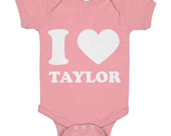 I Heart Taylor Baby Onesies