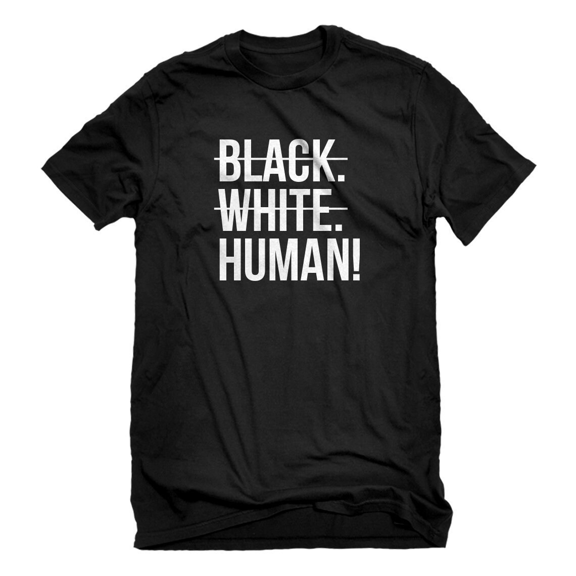 black white human t shirt