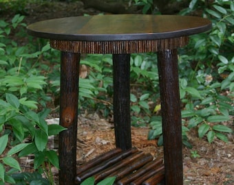 Rustic Furniture, Mountain Modern, Refined Rustic, Rustic Round Table, Hickory Furniture, Lodge Furniture