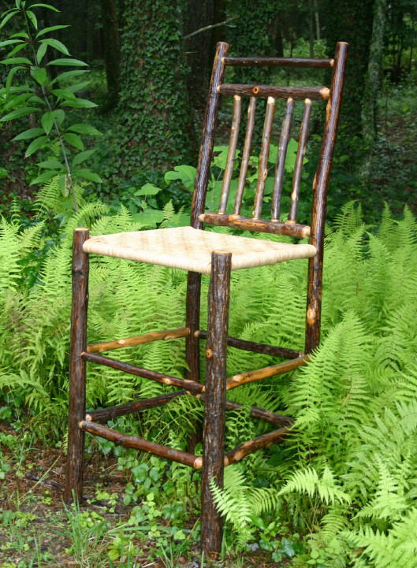 Rustic Hickory Bar Stool Bar Stool Counter Stool Wood Bar Etsy