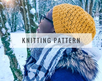 Tiffy Mae Slouchy Beanie PATTERN / Knit Pattern / Knitting Pattern / Hat Pattern / Slouchy Beanie / Instant Download Pattern / PDF