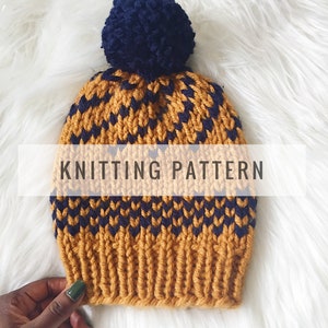 Knit Shuku Slouch Beanie PATTERN / Knit Pattern / Knitting Pattern / Hat Pattern / Slouch Beanie / Instant Download Pattern / PDF