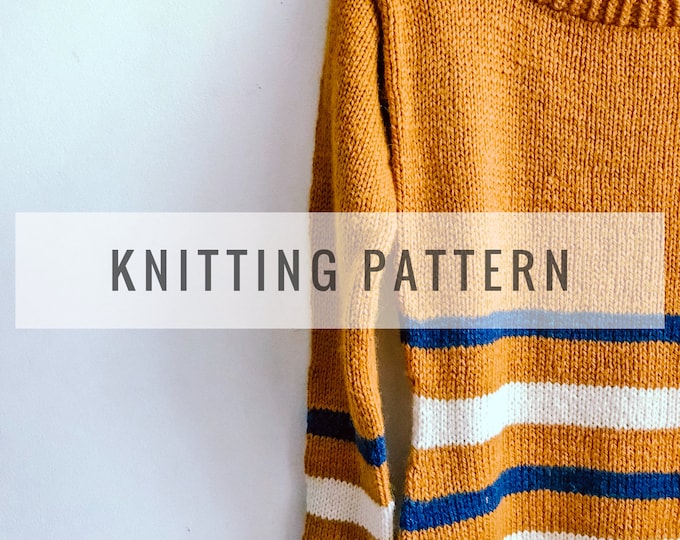PATTERN Striped Mohair Sweater Knitting Pattern Pdf / Stripy Sweater ...