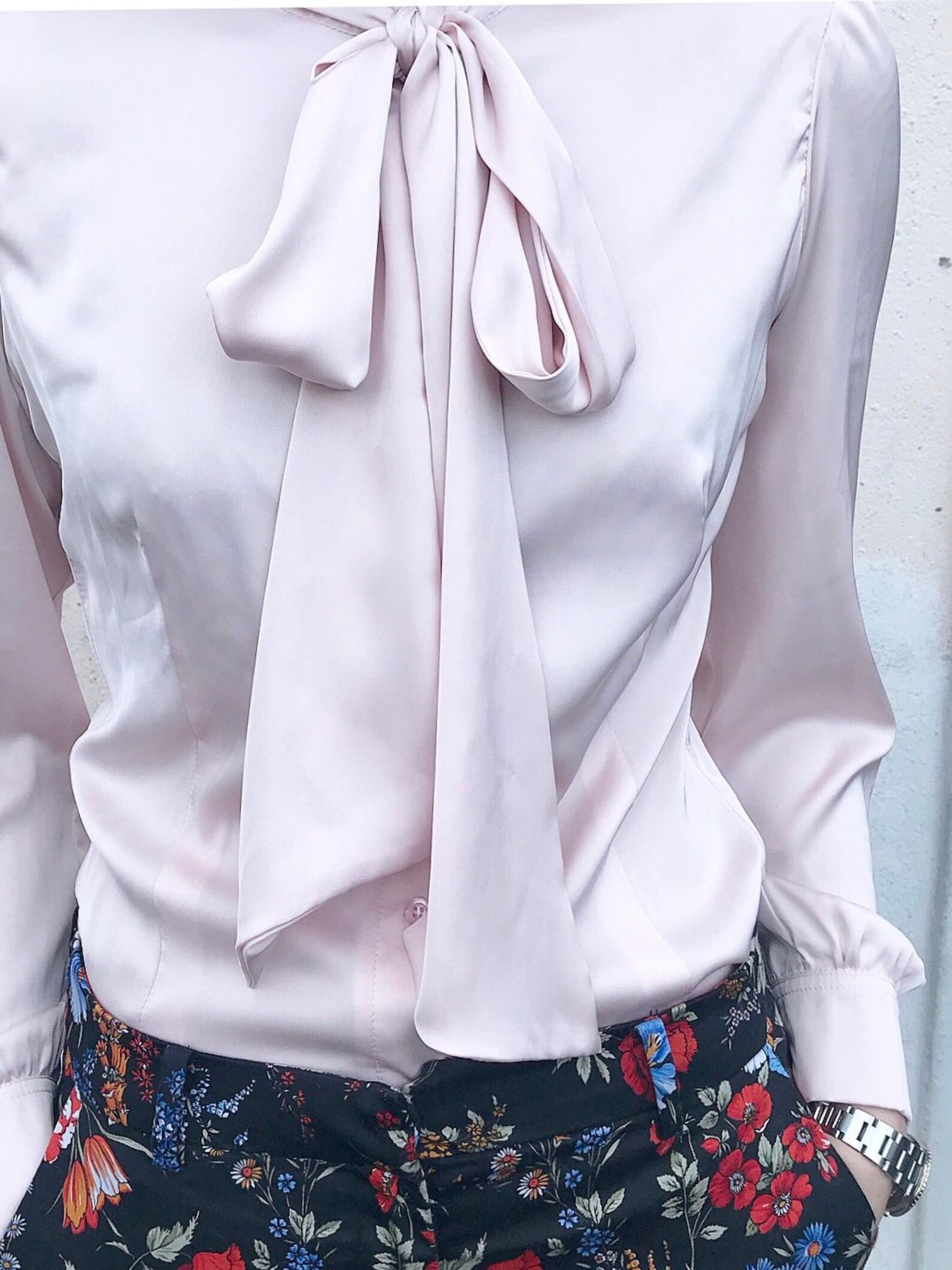 PUSSY BOW NUDE/silk blend/long sleeves/shirt/danish | Etsy PUSSY BOW NUDE/silk blend/long sleeves/shirt/danish | Etsy