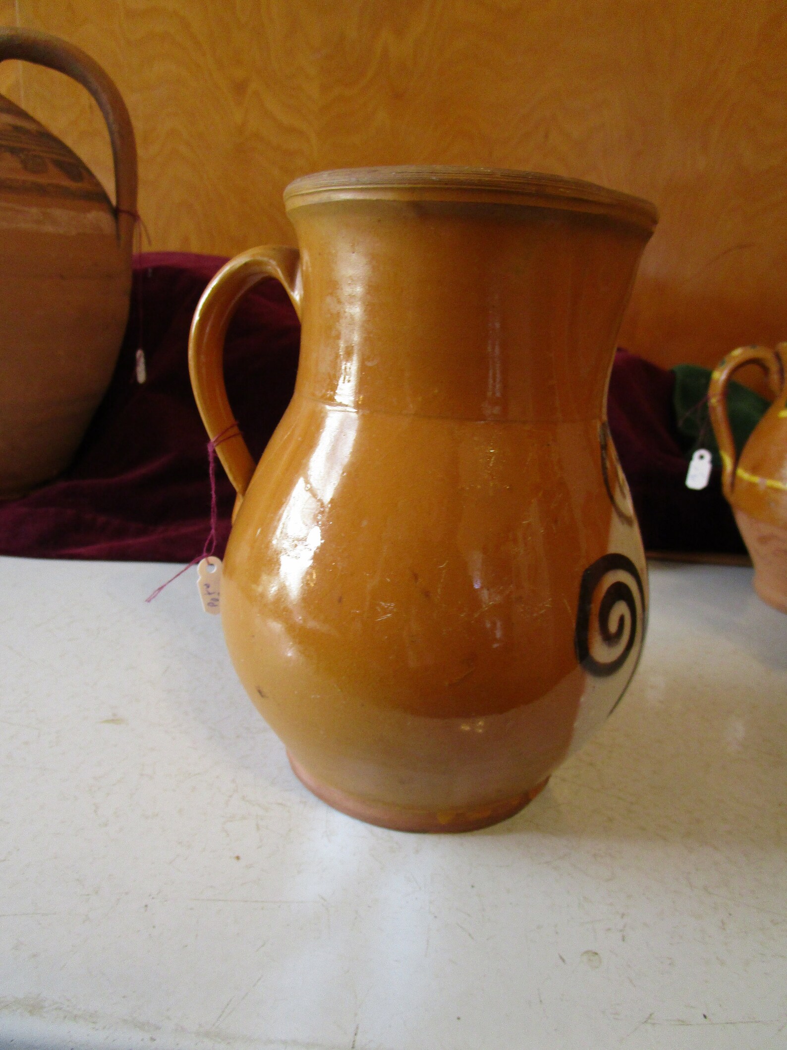 Rustic Hand Made Clay/Terracotta Water Pitcher Painted and | Etsy