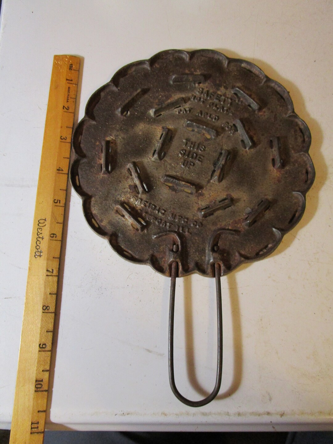 Antique Safety Hot Plate Cast Iron Trivet by Freidac Mfg. Co. Etsy