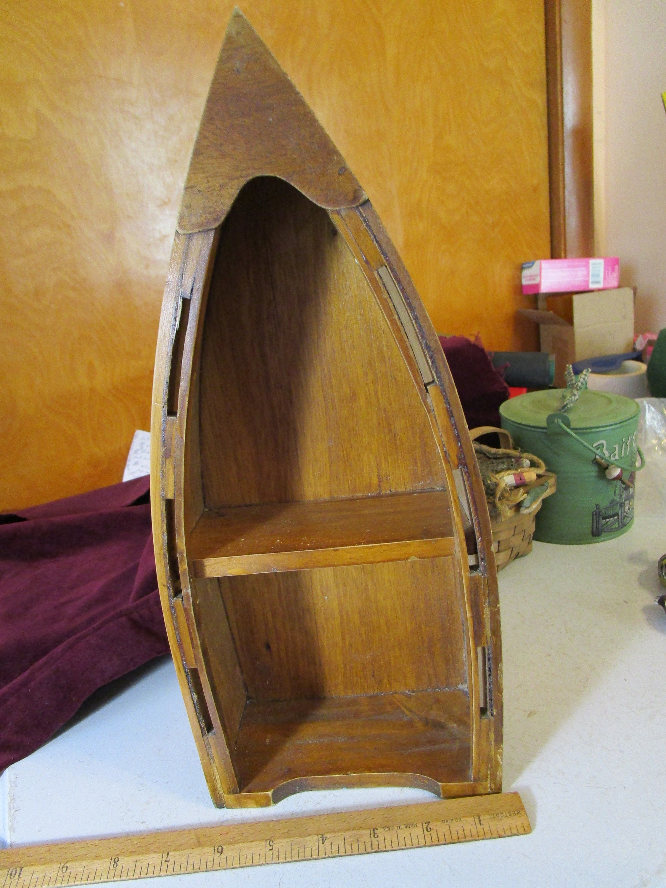 Vintage Wood Row Boat Standing Display 14 tall by Eddie | Etsy