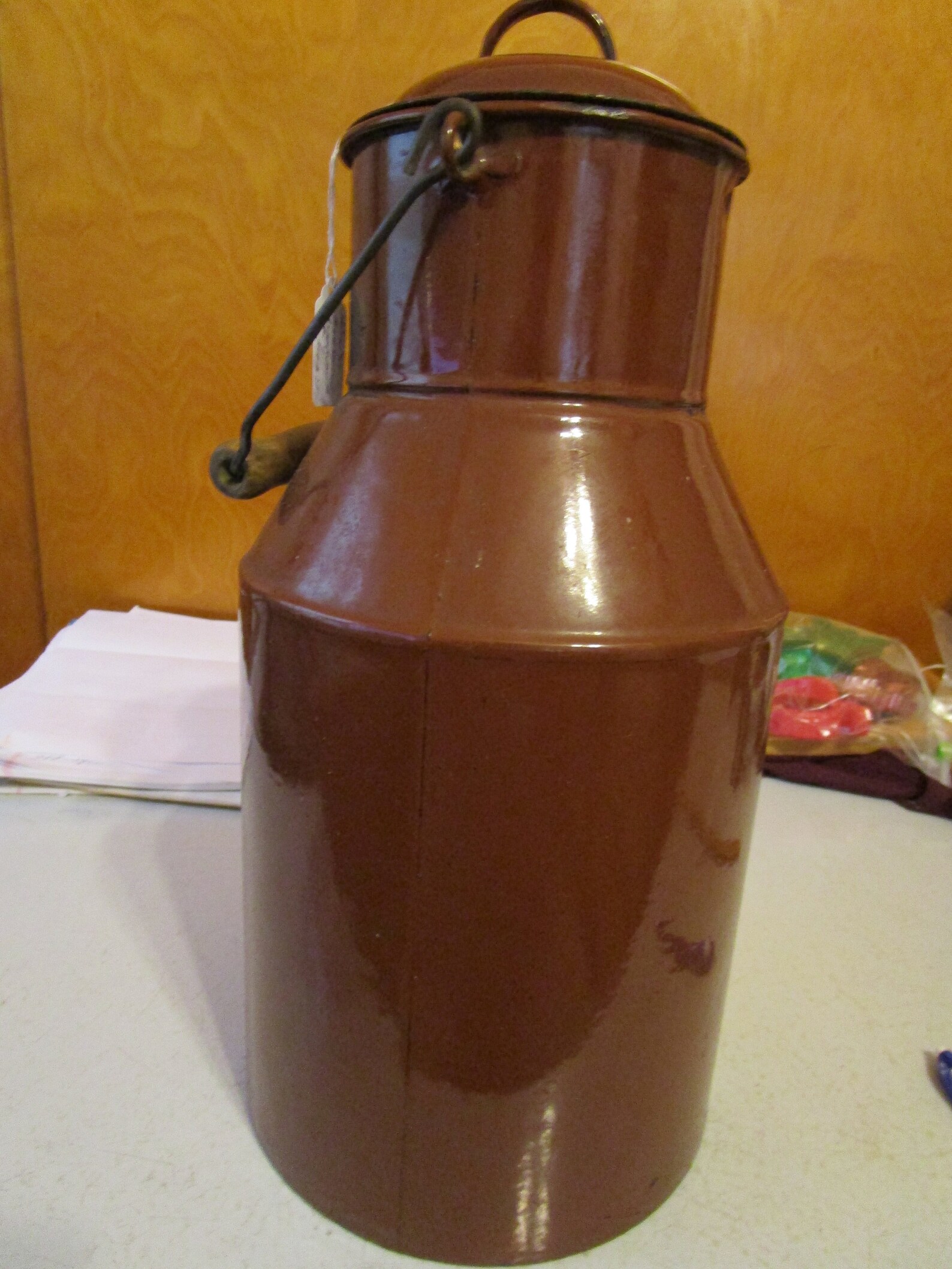 Vintage Brown Milk Pail 14.5 Tall X 7 Diam. Wood Etsy UK