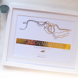 Personalised London Marathon Finishers Print  - thoughtful gift keepsake celebrating achievement