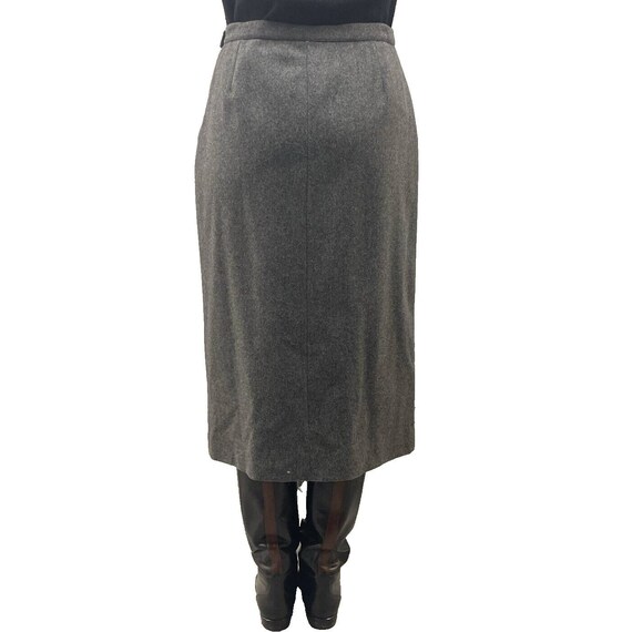 Chanel Wool Midi Pencil Skirt in Grey Size EUR 44 - image 5