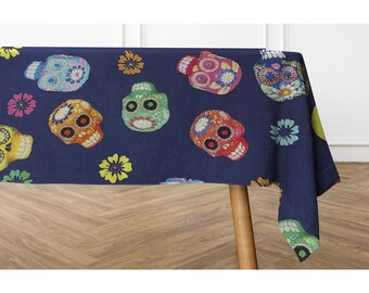Nappe Calavera bleue faite à la main Osadia