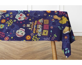 Nappe violette Pan de Muerto faite à la main Osadia