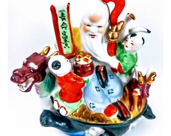 Figurine de fertilité asiatique vintage en porcelaine Sage