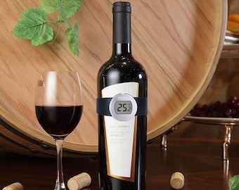 Bracelet thermomètre numérique pour bouteille de vin à écran LCD