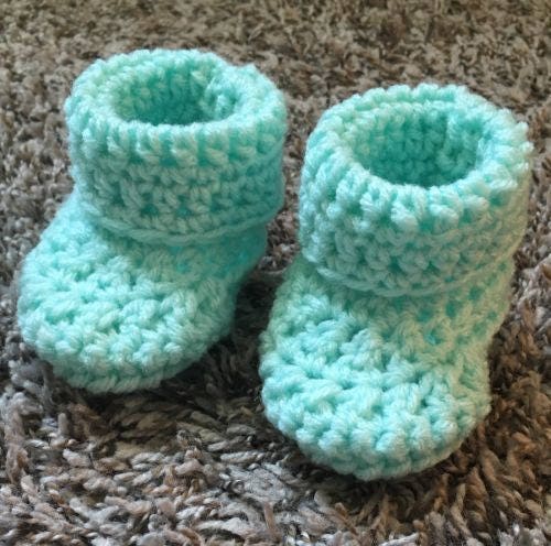 9 Colors Baby Booties Crochet Handmade Size 0-3 Months - Etsy