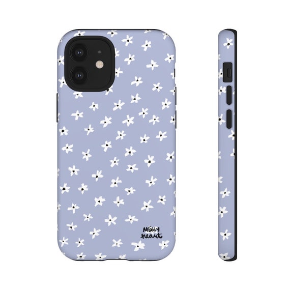 iPhone or Samsung Tough Case MESSYheart original design artsy retro swirl sage green plant leaf vintage surf style