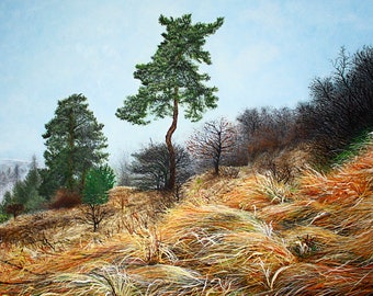 Bending Grass From The East 16 x 24