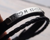 Custom Anniversary bracelet, custom bracelet, customized bracelet, Anniversary bracelet for boyfriend, couples bracelet, custom bracelet