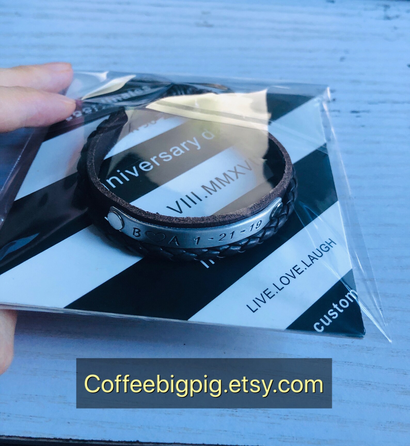 Personalized bracelet customized bracelet leather bracelet Etsy