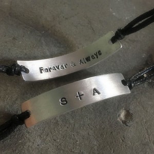 Benutzerdefinierte Paare Armband, personalisierte Armbänder Herren Geschenk, Paare Ziele, Leder Jahrestag Armband benutzerdefinierte Armbänder Jahrestag Armband