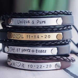 Personalized Engraved Bracelets, Customized Bracelet, Engraved Bracelet for boyfriend girlfriend husband wife gifts, Couple, Custom Bracelet