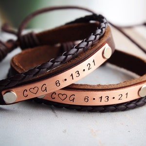 Couple Initial Bracelets, Initial Couple bracelet, Couple bracelet set, Anniversary jewelry, Couple Gifts, Couples Jewelry, Couple name Gift