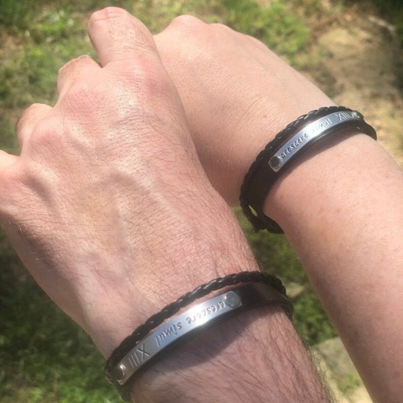 Personalized Couples Matching Bracelets Couples Bracelet Set Etsy