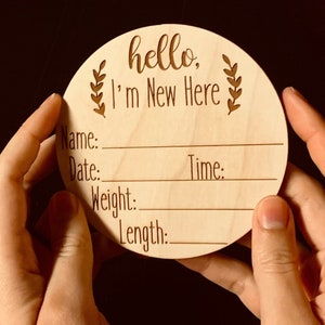 Custom Baby Birth Stats Sign - Personalized Newborn Information Decor
