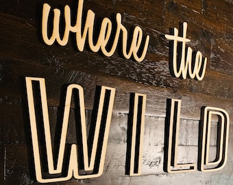 Where The Wild Ones Play Sign- Wild Ones Play- Playroom Décor- Nursery Decor- Jungle Themed Kids Room