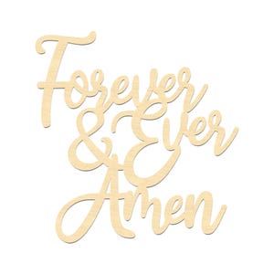 Forever And Ever Amen Sign- Wooden Backdrop Sign