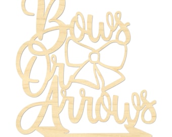Bows or Arrows Gender Reveal Baby Shower Sign – Cute & Customizable