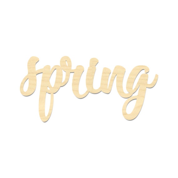 Spring Wording Sign Spring Cut Out Wording Spring Decor | Etsy