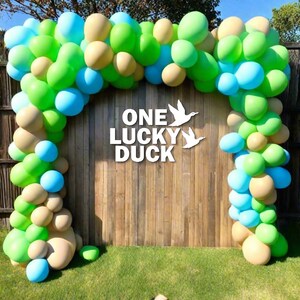 One Lucky Duck Birthday Arch Sign - 3
