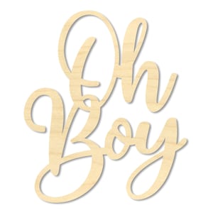 Oh Boy Wooden Baby Shower Sign – Perfect Backdrop for Baby Boy Showers