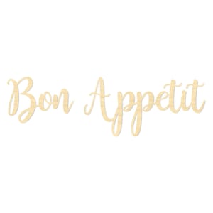 Bon Appetit Wooden Sign- Bon Appetit Sign- Laser Cut Wording- Kitchen Sign