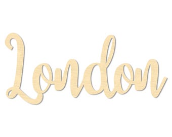 London Sign- Wooden London Wording- Wall Sign